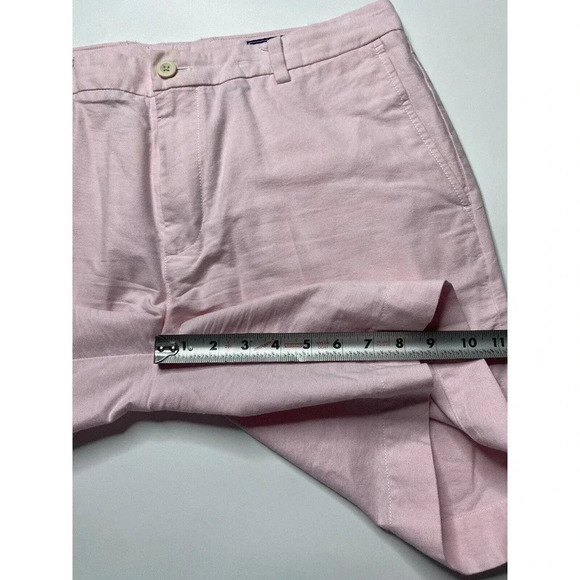 Vineyard Vines Chambray Breaker Shorts 36 Crocus Pink Flat Front Cotton Men's - Picture 5 of 6